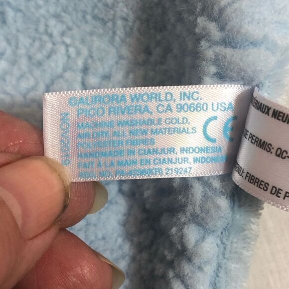 Ebba plush lovey security blanket. Blue Bear - Picture 4 of 6